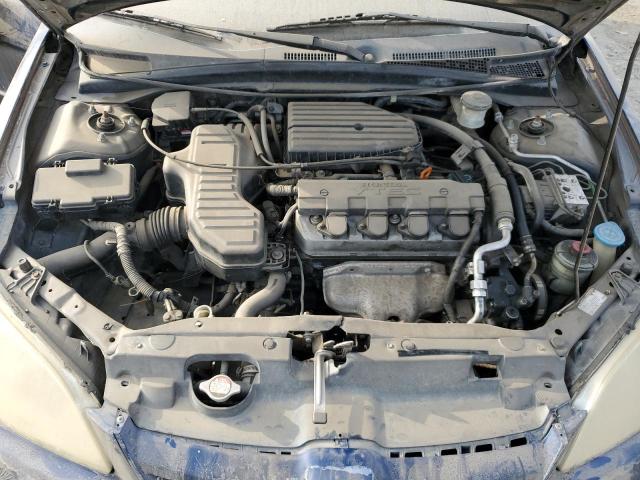 2HGES26714H587232 - 2004 HONDA CIVIC EX BLUE photo 11