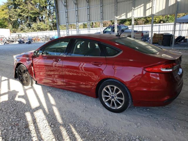 3FA6P0H70HR213992 - 2017 FORD FUSION SE BURGUNDY photo 2