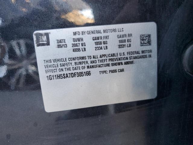 1G11H5SA7DF305166 - 2013 CHEVROLET MALIBU LTZ შავი ფოტო 12