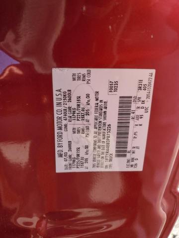 1FTYR44E83PB75226 - 2003 FORD RANGER SUPER CAB RED photo 12