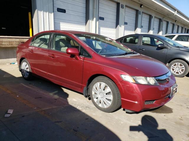 2HGFA1F53AH504606 - 2010 HONDA CIVIC LX BURGUNDY photo 4