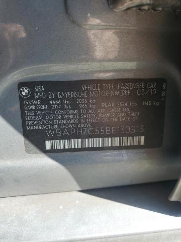 WBAPH7C55BE130513 - 2011 BMW 328 I GRAY photo 12