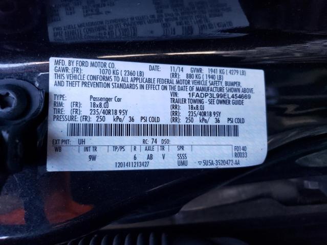 1FADP3L99EL454669 - 2014 FORD FOCUS ST BLACK photo 13