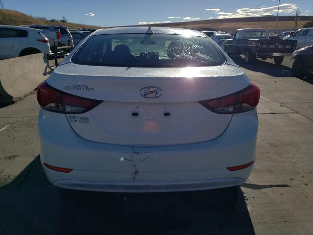 5NPDH4AE8EH524678 - 2014 HYUNDAI ELANTRA SE WHITE photo 6