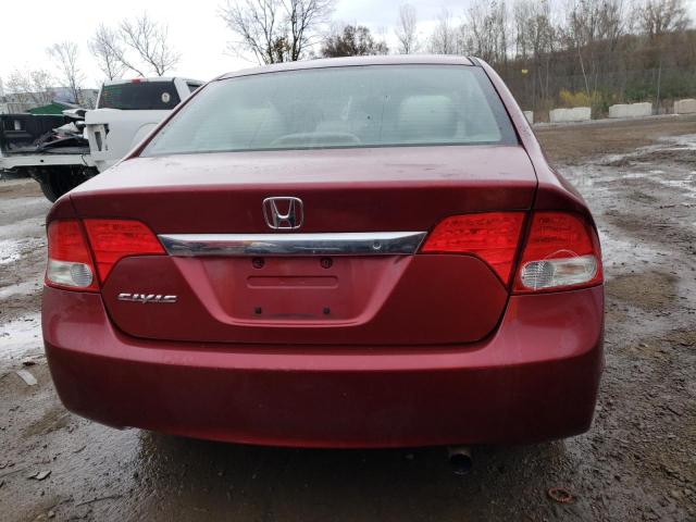 2HGFA1F58BH540891 - 2011 HONDA CIVIC LX RED photo 6