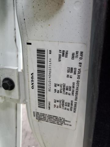 YV1CZ59H041072738 - 2004 VOLVO XC90 WHITE photo 12