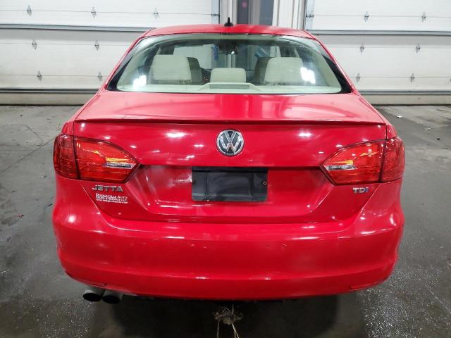 3VW3L7AJ7EM389113 - 2014 VOLKSWAGEN JETTA TDI RED photo 6