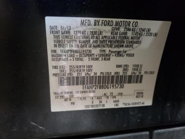 1FAHP2F88DG195730 - 2013 FORD TAURUS LIMITED BLACK photo 13