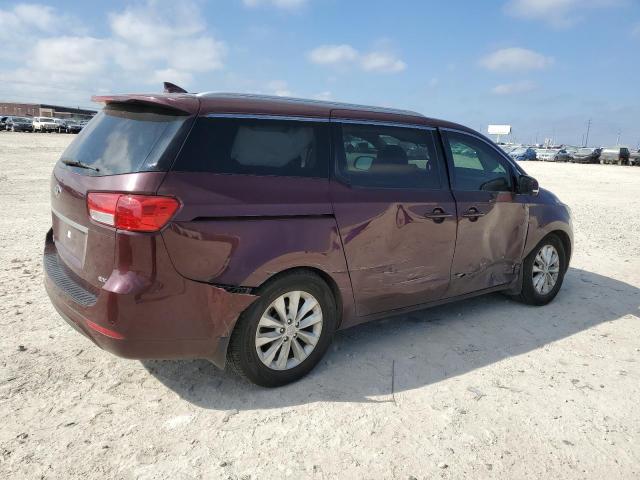 KNDMC5C15F6048299 - 2015 KIA SEDONA EX BURGUNDY photo 3