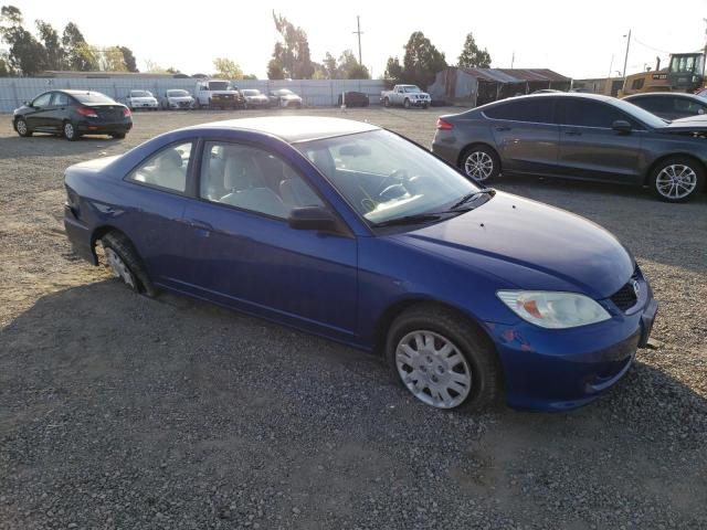 1HGEM21544L077413 - 2004 HONDA CIVIC LX BLUE photo 4