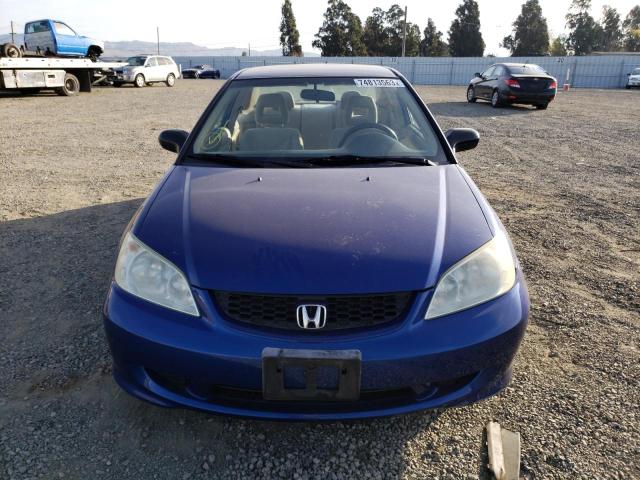 1HGEM21544L077413 - 2004 HONDA CIVIC LX BLUE photo 5