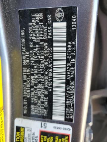 4T1B11HK6JU151755 - 2018 TOYOTA CAMRY L GRAY photo 13