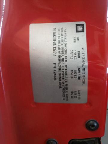 1G1AK58F787132611 - 2008 CHEVROLET COBALT LS RED photo 13