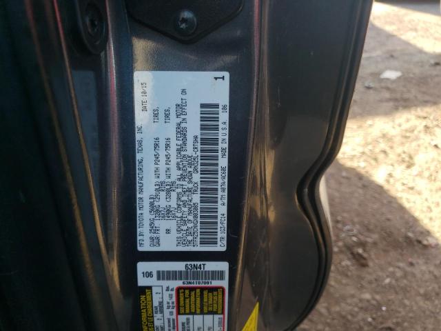 5TFRZ5CNXGX003085 - 2016 TOYOTA TACOMA ACCESS CAB გრაფიტი ფოტო 12