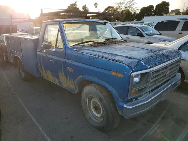 1FDHF2716EPA15155 - 1984 FORD F250 BLUE photo 4