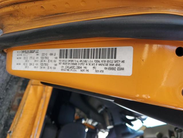 1C4AJWAG9CL128644 - 2012 JEEP WRANGLER SPORT ORANGE photo 12