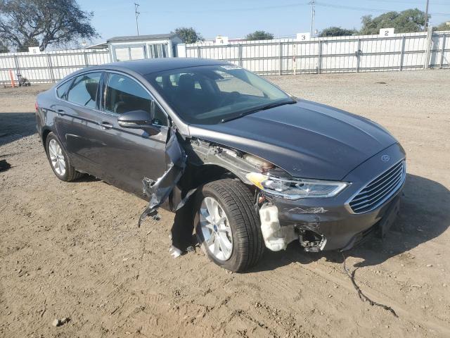 3FA6P0MU6KR140677 - 2019 FORD FUSION SEL GRAY photo 4