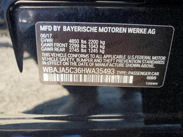 WBAJA5C36HWA35493 - 2017 BMW 530 I BLACK photo 13