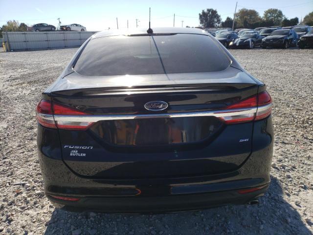 3FA6P0H78JR105965 - 2018 FORD FUSION SE BLACK photo 6