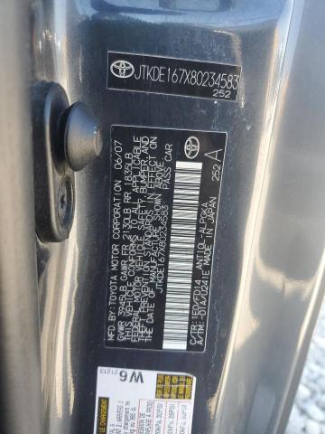 JTKDE167X80234583 - 2008 TOYOTA SCION TC 黑色 照片 12