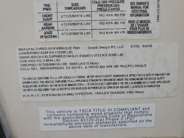 573FR3623K3319882 - 2019 GRAN REFLECTION TWO TONE photo 10