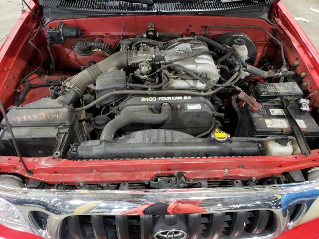 5TEGN92N02Z108019 - 2002 TOYOTA TACOMA DOUBLE CAB PRERUNNER RED photo 11