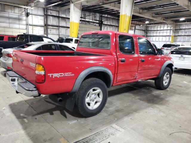 5TEGN92N02Z108019 - 2002 TOYOTA TACOMA DOUBLE CAB PRERUNNER RED photo 3