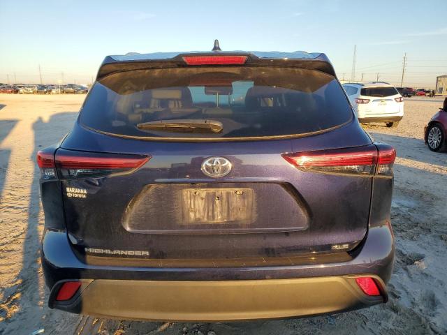 5TDHZRAH4NS557001 - 2022 TOYOTA HIGHLANDER XLE BLUE photo 6