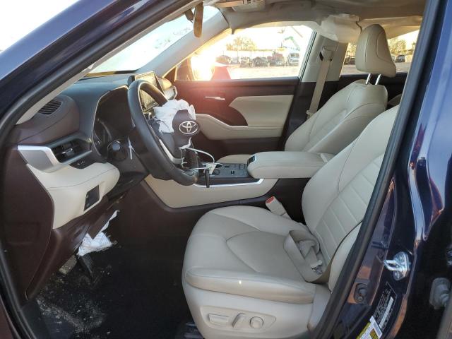 5TDHZRAH4NS557001 - 2022 TOYOTA HIGHLANDER XLE BLUE photo 7