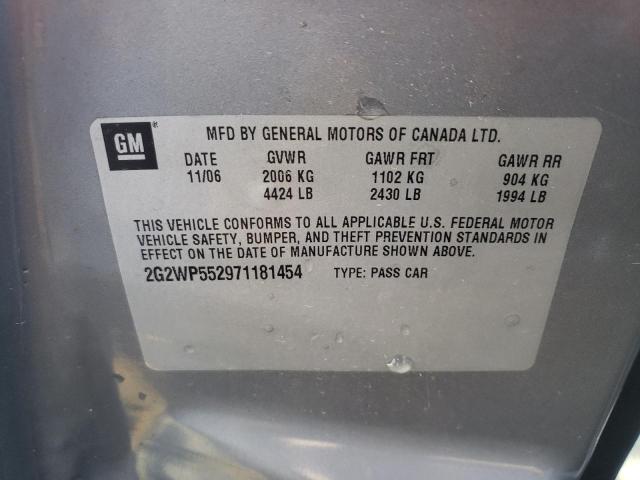 2G2WP552971181454 - 2007 PONTIAC GRAND PRIX 灰色 照片 12