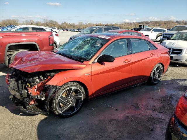 KMHLR4AF1MU179446 - 2021 HYUNDAI ELANTRA N LINE RED photo 1