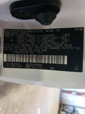 5TDBA23CX6S071106 - 2006 TOYOTA SIENNA LE WHITE photo 13