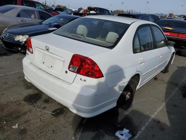 2HGES16504H607043 - 2004 HONDA CIVIC LX WHITE photo 3