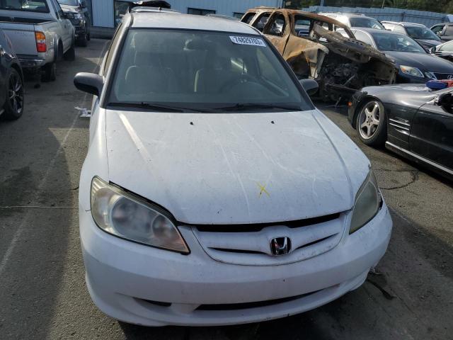 2HGES16504H607043 - 2004 HONDA CIVIC LX WHITE photo 5