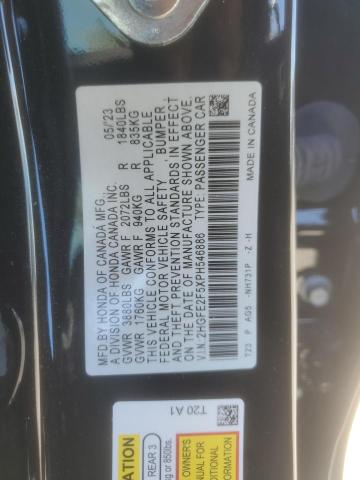 2HGFE2F5XPH546886 - 2023 HONDA CIVIC SPORT შავი ფოტო 13