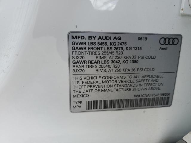 WA1CNAFY5J2198656 - 2018 AUDI Q5 PRESTIGE 白色 照片 13