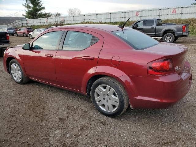 1C3CDZAGXEN181656 - 2014 DODGE AVENGER SE MAROON photo 2