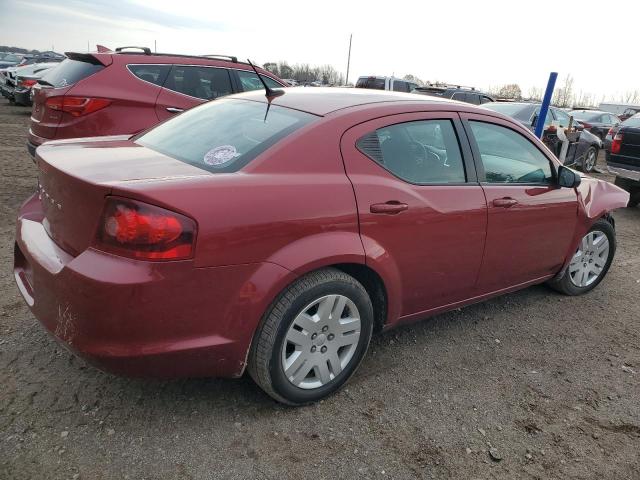 1C3CDZAGXEN181656 - 2014 DODGE AVENGER SE MAROON photo 3