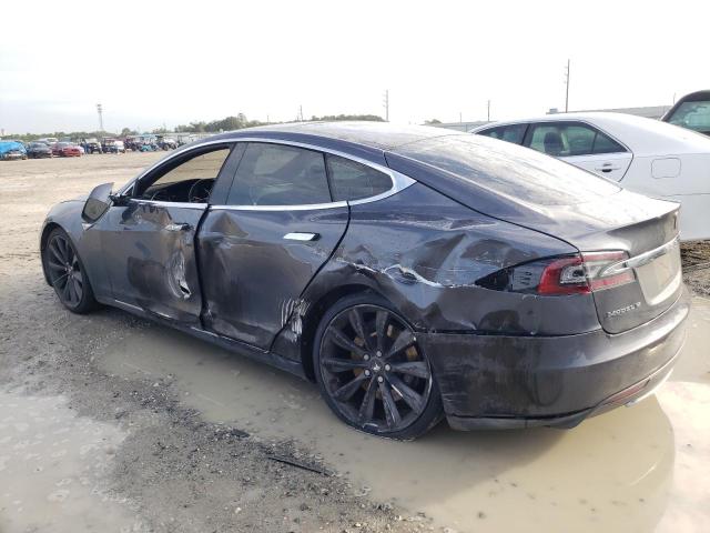 5YJSA1E22GF131299 - 2016 TESLA MODEL S GRAY photo 2