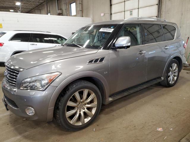 JN8AZ2NE8E9063901 - 2014 INFINITI QX80 GRAY photo 1