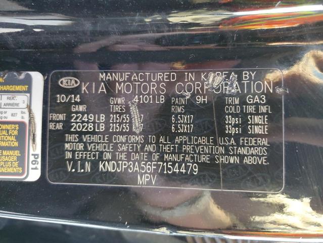 KNDJP3A56F7154479 - 2015 KIA SOUL + BLACK photo 14