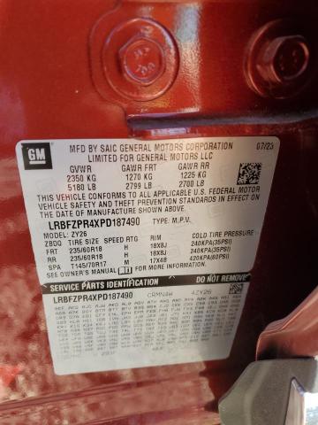 LRBFZPR4XPD187490 - 2023 BUICK ENVISION ESSENCE Բորդո լուսանկար 13