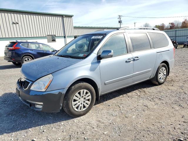 KNDMG4C71E6582370 - 2014 KIA SEDONA LX BLUE photo 1