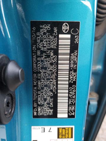 JTDKARFP5H3001363 - 2017 TOYOTA PRIUS PRIM 青色 照片 13