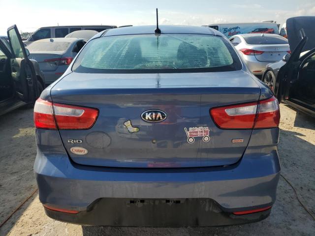 KNADM4A35G6651313 - 2016 KIA RIO LX BLUE photo 6