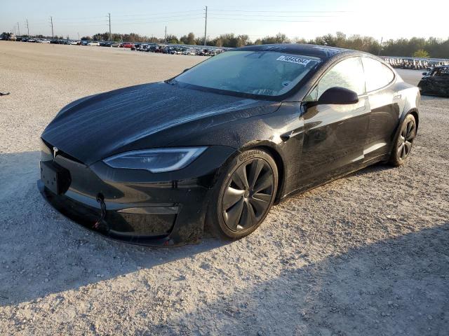 5YJSA1E51NF487833 - 2022 TESLA MODEL S BLACK photo 1
