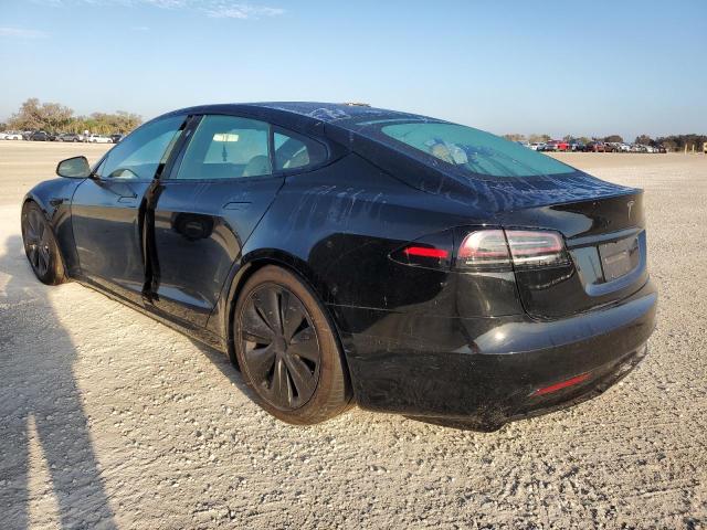5YJSA1E51NF487833 - 2022 TESLA MODEL S BLACK photo 2