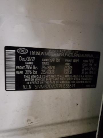 5NMS2DAJ7PH538691 - 2023 HYUNDAI SANTA FE SEL WHITE photo 14