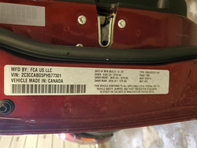 2C3CCABG5PH577301 - 2023 CHRYSLER 300 S BURGUNDY photo 13