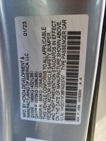 1HGCY1F38PA003747 - 2023 HONDA ACCORD EX SILVER photo 13